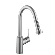 Innovative kitchen faucets by hansgrohe. Hansgrohe Talis S2 Prep Single Handle Pull Down Sprayer Kitchen Faucet In Steel Optik 04286800 The Home Depot