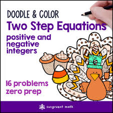 Two Step Equations Doodle Math Twist