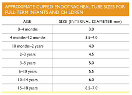 Intubation Tube Size Chart Related Keywords Suggestions