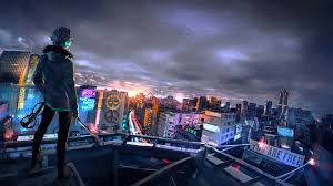 sci fi city buildings 4k wallpaper