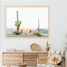 saguaro print cactus print boho home