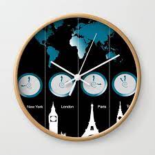 London Paris Tokyo Wall Clock