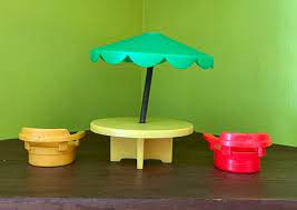 Patio Umbrella Table With Mixed Chairs