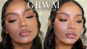 grwm soft natural full glam makeup