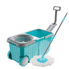 polyset blue wheel dual tub mop bucket