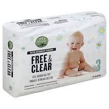 Sample box products vary at any given time. Open Nature Free Clear Diapers Ultra Absorbent Size 3 34 Count Safeway