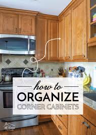 how to organize corner kitchen cabinets