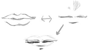 how to draw anime lips mouths with