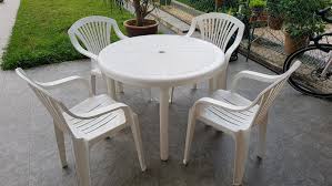Plastic Table Chairs Set Furniture