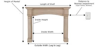 standard size of a fireplace mantel