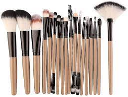 18 pack synthetic h makeup brush set