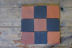 4x4 inch red and black quarry tiles