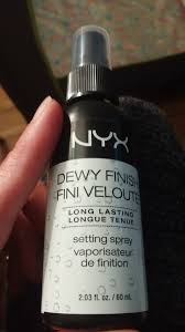 nyx cosmetics dewy finish setting spray