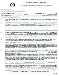 Renters Application Form Residential Lease Agreement Florida