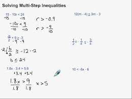 Solving Multi Step Inequalities
