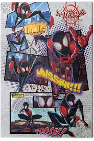 Phil lord and christopher miller, the creative minds behind the the movie wowed me!! Canvas Print Spider Man Into The Spider Verse Comic Wall Decorations Abposters Com