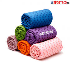 yoga mat towel with anti slip dots