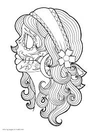 They're all free but limited for personal use only. Adult Coloring Page Day Of The Dead Coloring Pages Printable Com