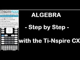 1 Algebra Solver Ti Nspire Cx