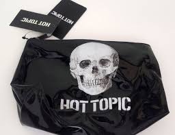 hot topic skull makeup bag new with