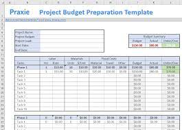 project budgeting template project