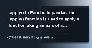 apply in pandas in pandas the apply