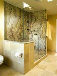 half wall shower glass shower glass