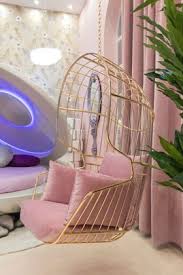 Pink accents, furry pillows & tulle skirt add the final touches to the decor in this. Press Loft Image Of Hanging Chair Magical Bedroom With Pink Nodo Suspension Chair For Press Pr