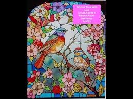 With Lora Colorful Stained Glass Birds