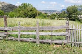 They are typically built with roughly finished rounded posts, and. Old Wooden Fence In The Countryside Gray Wooden Rustic Fence Stock Photo Picture And Royalty Free Image Image 83438713
