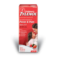 Childrens Tylenol Fever Pain Suspension Liquid Cherry Dye Free 100 Ml