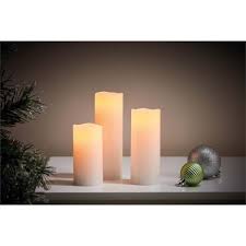3 Led Pillar Candles Battery Operated