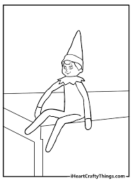 elf on the shelf coloring pages free