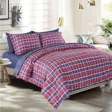 Twin Xl Full Queen Bed Red Navy Blue