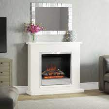 Electric Fireplace Chrome Fire Finish