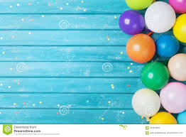 Balloons And Confetti Border Birthday Or Party Background
