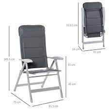 outsunny 2 piece folding cing chair