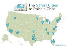 the 50 safest cities to raise a child