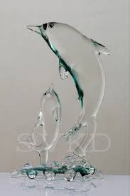 320gm Glass Dolphin Figurine For