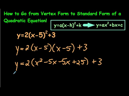 Standard Form Of A Quadratic Equation