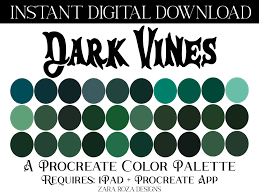 dark vines procreate color palette