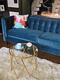 My Teal Blue Velvet Sofa