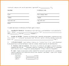 Home Remodeling Contract Template Home Improvement Contract Template