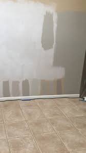 agreeable gray against beige tile