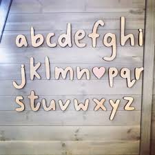 Wooden Alphabet Letters Wall Sign Art