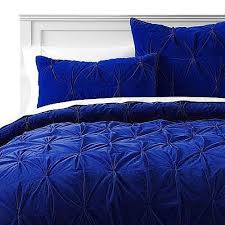 diamond double bed navy blue velvet