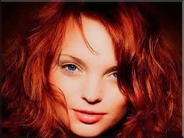 beautiful redhead with blue eyes