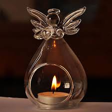 Angel Glass Crystal Candle Holders