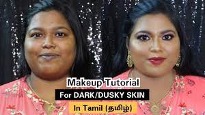 dusky dark skin makeup tutorial in