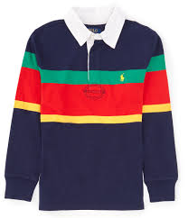 long sleeve striped jersey rugby shirt